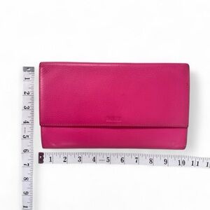 Danier Pink Pebbled Leather Clutch Mini Bag